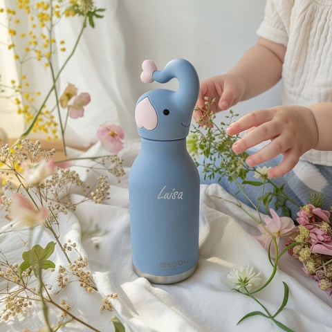 Personalisierte Asobu Thermo-Trinkflasche Bestie Elefant / Hase