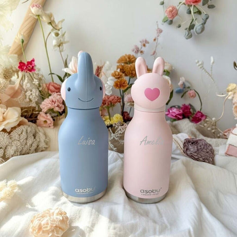 Personalisierte Asobu Thermo-Trinkflasche Bestie Elefant / Hase