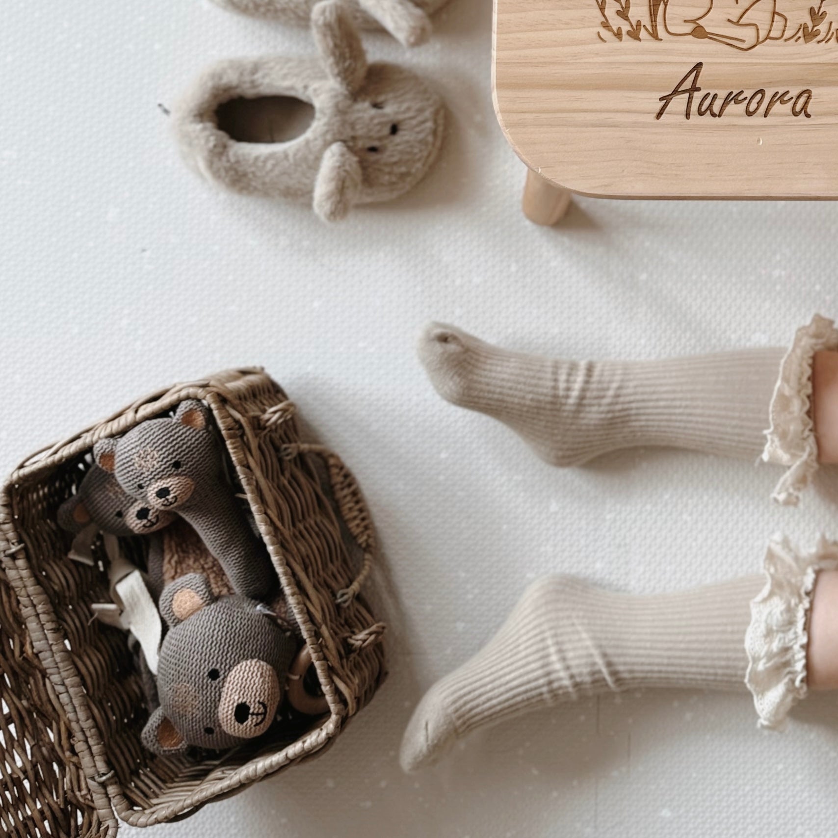 Spieluhr, Schmusetuch &amp; Rassel Ben Bär personalisiert