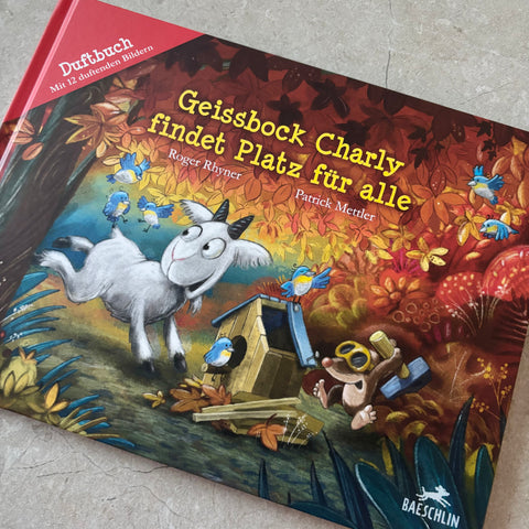 Libro profumato "Il caprone puzzolente" o "C'è posto per tutti" e peluche personalizzato "Charly il caprone"