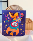 Sac cadeau « Happy Birthday Astronaut » 20 x 23 x 10 cm