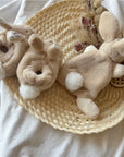 Personalisiertes Geschenkeset Schmusetuch und Babyschuhe Hase