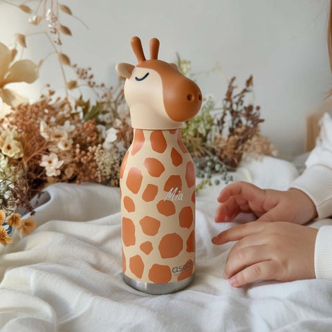 Personalisierte Asobu Thermo-Trinkflasche Bestie Giraffe / Pinguin