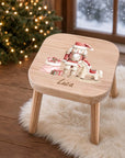 Farbiger Kinderhocker personalisiert Nussknacker Weihnachtskollektion