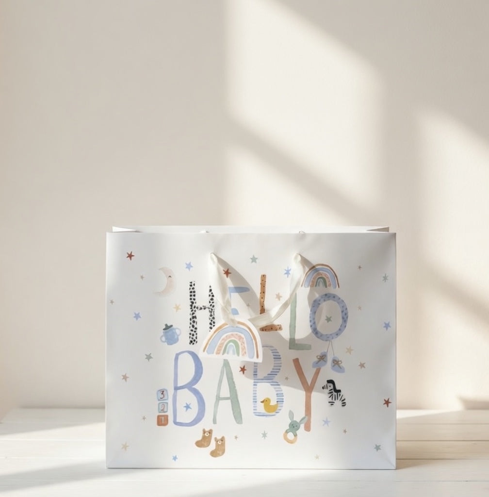 Geschenketasche Hello Baby 35 x 28 x 10 cm