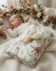 Babydecke, Babyschuhe, Nuggikette & Beissring Waldliebe personalisiert