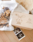Erinnerungskiste personalisiert Arche Noah, Hase, Tiger