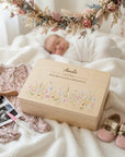 Boîte à souvenirs personnalisée « Champ de fleurs multicolores »