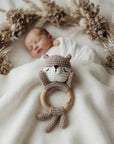 Hochet pour bébé, langes triangulaires et attache-sucette « Otter Oliver »