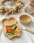 Bambus Kindergeschirr Set Pinguin