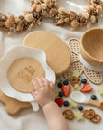Bambus Kindergeschirr Set Pinguin
