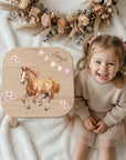 Tabouret coloré pour enfant personnalisé avec un cheval