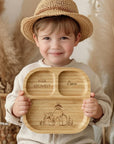 Piatto per bambini in bambù personalizzato Tipizelt