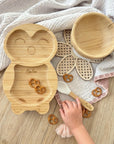 Set de vaisselle pour enfants en bambou « Pingouin »