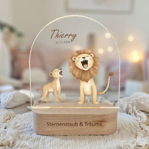 Luce notturna colorata personalizzata con leone