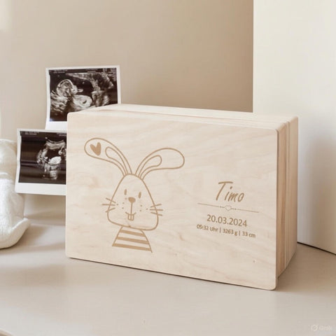 Boîte à souvenirs personnalisée « Lapin »