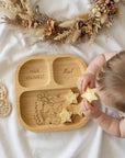 Bambus Kinderteller personalisiert Reh