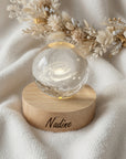 Lumina notturna mini con sfera di cristallo 3D personalizzata con la Via Lattea