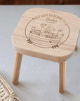 Personalisierter Kinderhocker Arche Noah Taufe