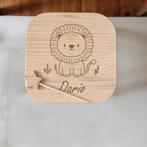 Sgabello per bambini personalizzato con leone