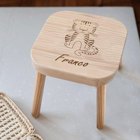 Kinderhocker personalisiert Tiger