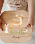 Farbiger Kinderhocker personalisiert Bambi