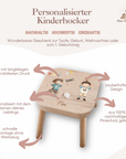 Farbiger Kinderhocker personalisiert Fussball