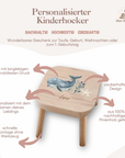 Farbiger Kinderhocker personalisiert Wal