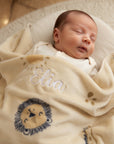 Copertina per neonati personalizzata "Sterntaler" in peluche e cotone  beige, verde, giallo, rosa