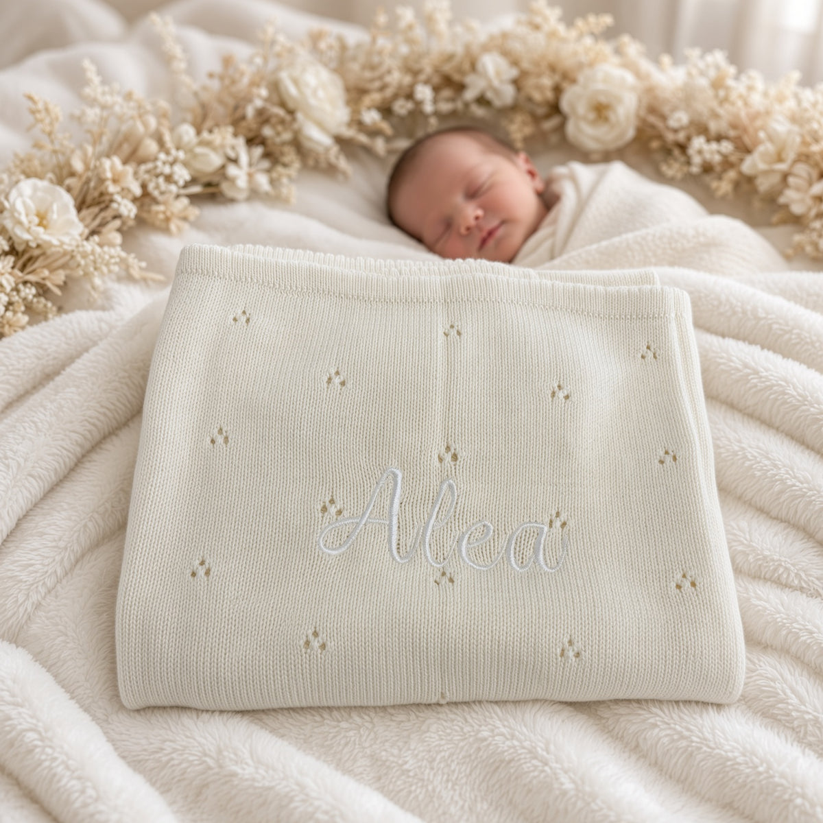 Babydecke und Schmusetuch Fuchs personalisiert