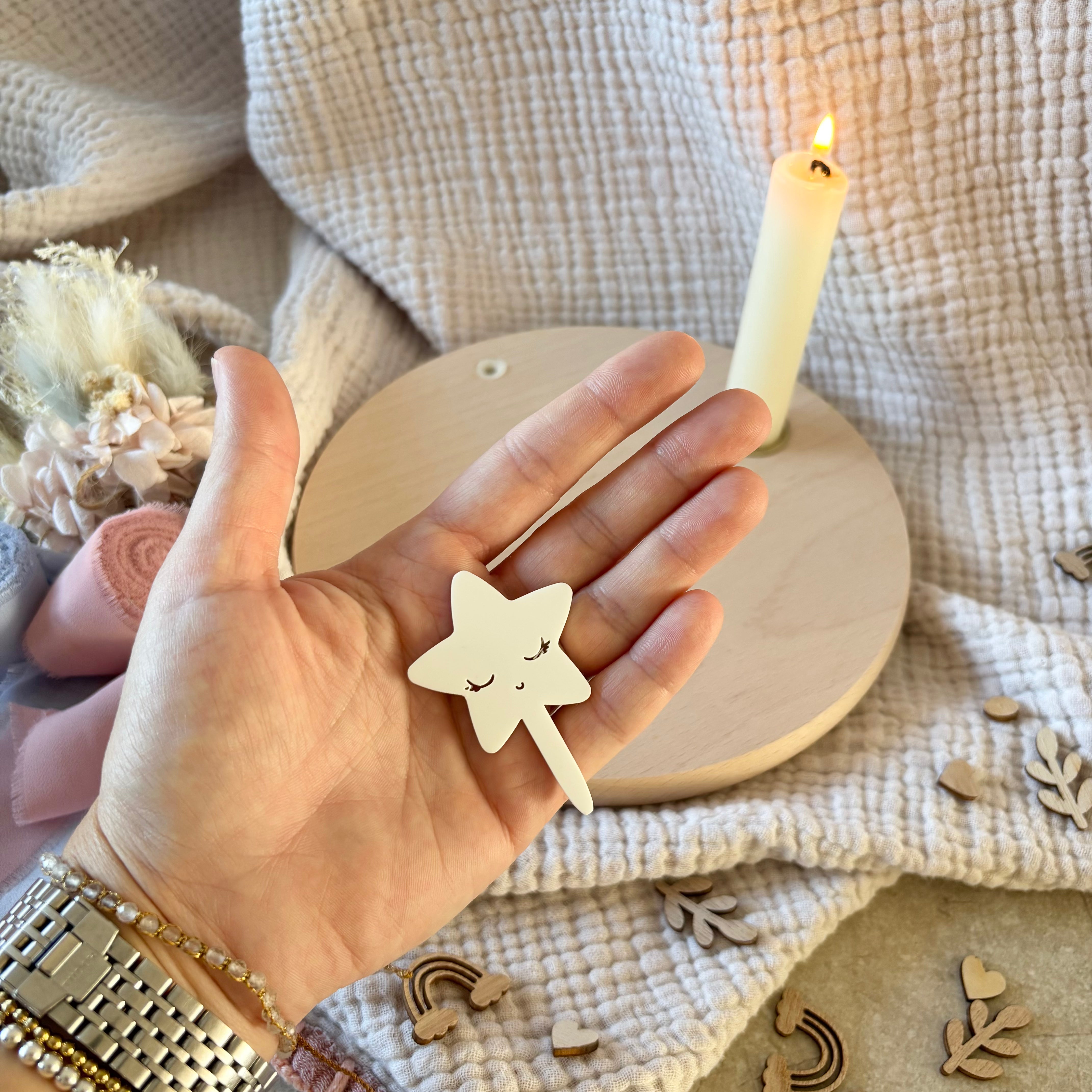 Gedenkteller Kerzenständer Sternkind