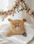 Baby Plüschdecke, Wärmekissen & Nuggikette Safari personalisiert