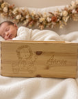 Geschenkkorb aus Holz personalisiert