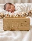 Geschenkkorb aus Holz personalisiert