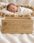 Geschenkkorb aus Holz personalisiert