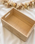 Geschenkkorb aus Holz personalisiert