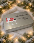 Guetzlidose «Frohe Weihnachten» Samichlaus – personalisiert für Götti & Gotti