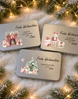 Guetzlidose «Frohe Weihnachten» Weihnachtsmotiv – personalisiert für Götti & Gotti