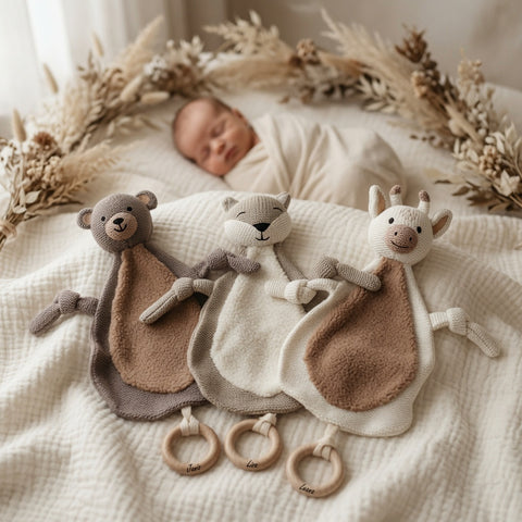 Doudou Jollein personnalisé : ours, girafe, renard
