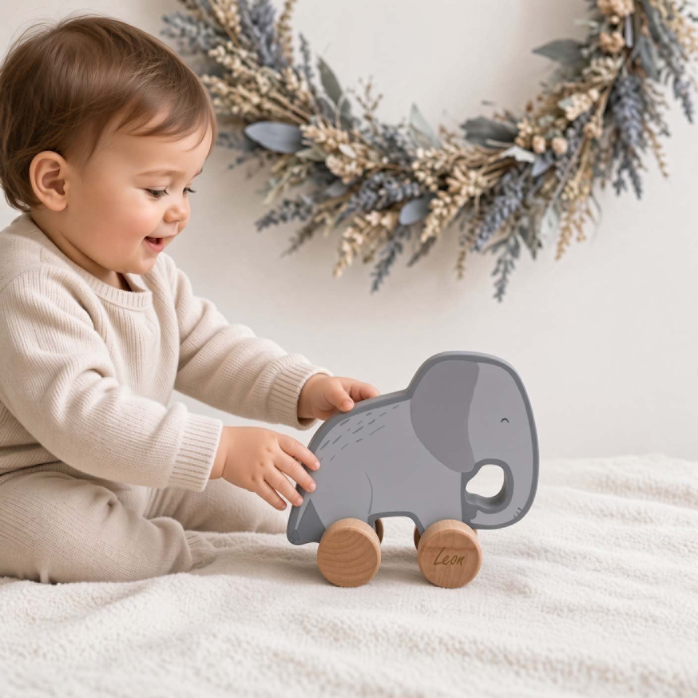 Holzspielzeug 3er-Set von Little Dutch personalisiert
