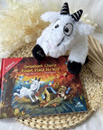 Set personalizzato Charly: libro profumato, peluche e sgabello per bambini