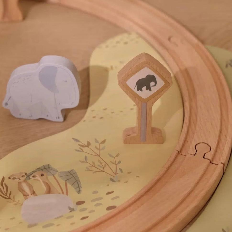 Holzeisenbahn Safari Friends von Little Dutch personalisiert