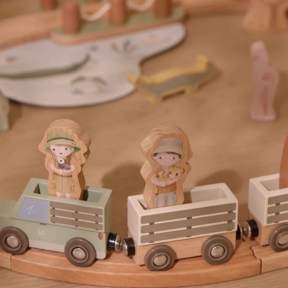 Holzeisenbahn Safari Friends von Little Dutch personalisiert