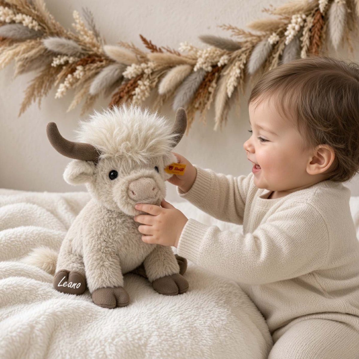 Kuscheltier Hochlandrind oder Kuh personalisiert von Steiff