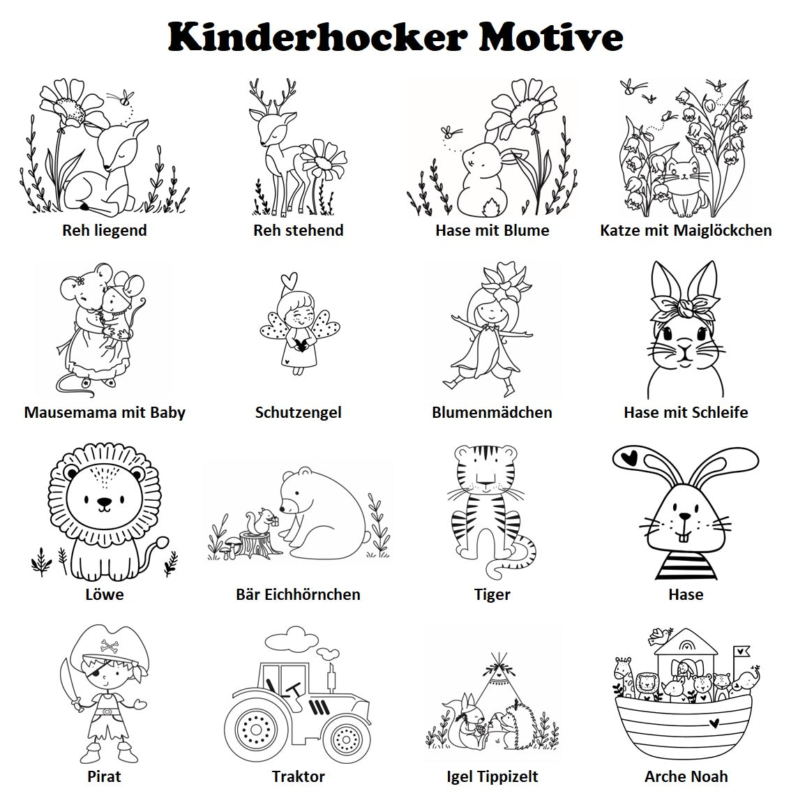 Kinderhocker personalisiert