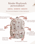 Kinder Rucksack personalisiert Kirsche