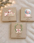 Farbige Weihnachtskiste mini Geschenk an Gotti, Götti, Grosseltern Weihnachtskollektion