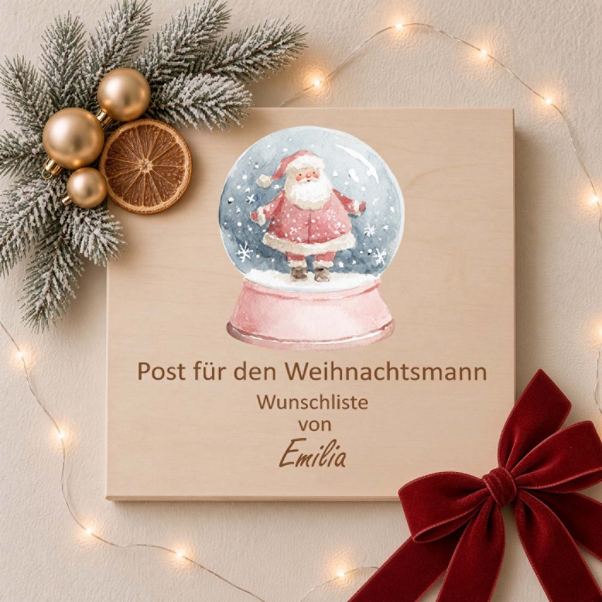 Farbige Weihnachtskiste mini Post fürs Christkind Weihnachtskollektion