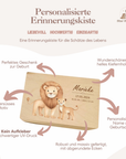 Scatola dei ricordi personalizzata con leone colorato