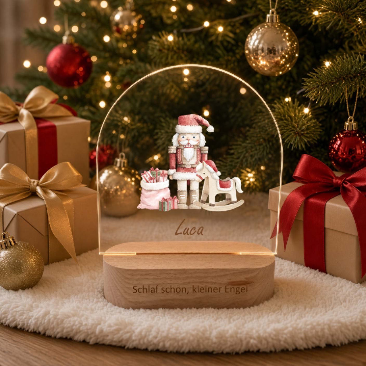 Farbiges Nachtlicht personalisiert Nussknacker Weihnachtskollektion